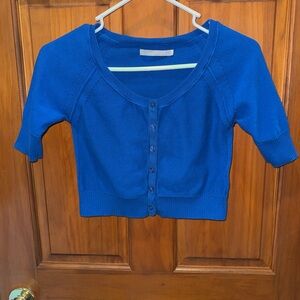 Old Navy Bright Blue Short Sleeve Button-Up Cardigan